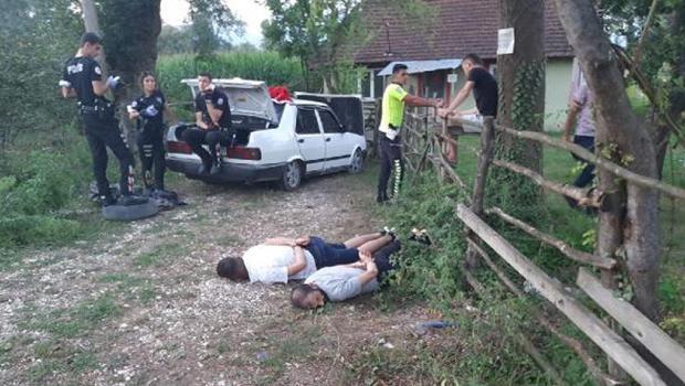 78 kilometrelik kovalamaca! Dur ihtarına uymayıp böyle yakalandılar