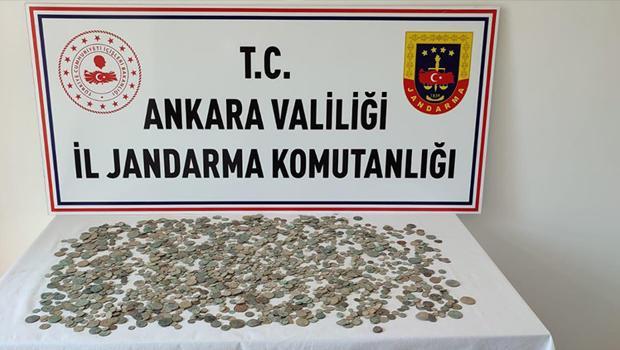 Beypazarı'nda 2 bin 30 sikke ele geçirildi