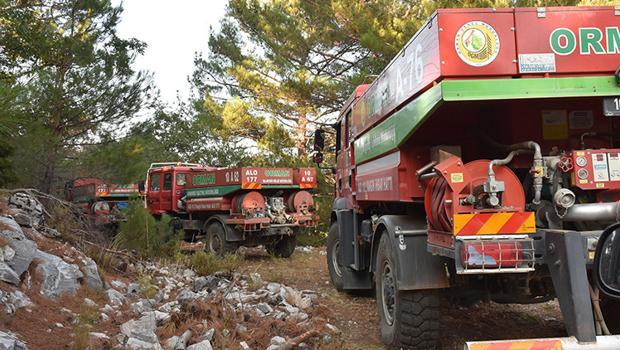 Kazdağları'ndaki yangın bölgesinde soğutma çalışmaları devam ediyor...