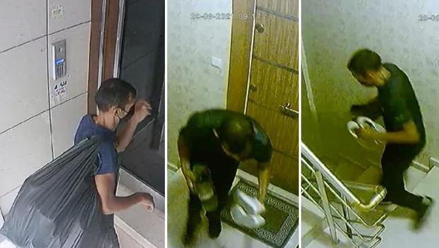 Sultangazi'de ayakkabı hırsızlığı kamerada