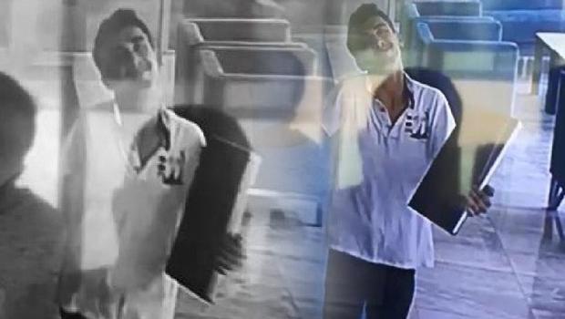 Bilgisayarı çalıp kameraya gülümsedi... O hırsız tutuklandı