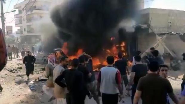 Afrin’de park halindeki araç patlatıldı: 3 ölü, 6 yaralı