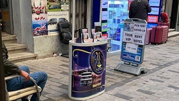 Beyoğlu'nda 'Kaçak Tur' stantları denetimi; 78 bin lira ceza yazıldı