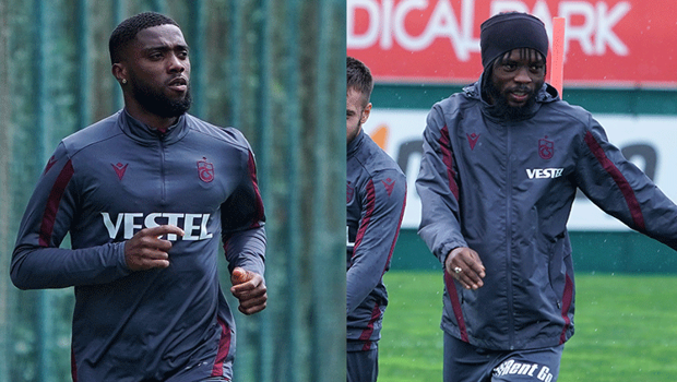 Trabzonspor'da Gervinho takımla çalıştı! Djaniny düz koşu...