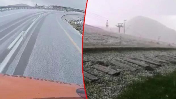 Erzurum'a ilk kar düştü!