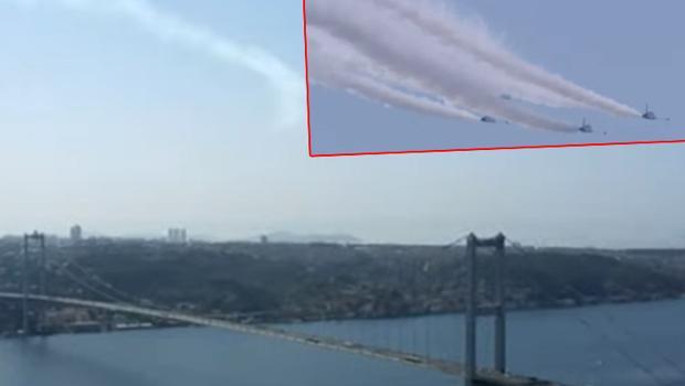 Son dakika... Türk Yıldızları Boğaz'ı selamladı