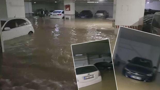 Konya'da şaşkına çeviren görüntü! Araçlar su altında kaldı