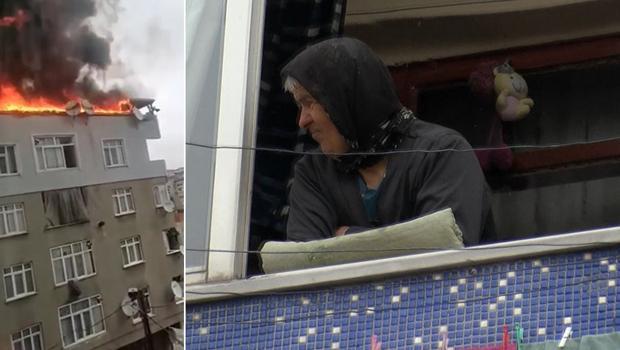 Bağcılar'da çatı katı alev alev yandı