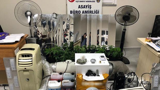 Çekmeköy'de uyuşturucu serasına dönüştürülen eve operasyon