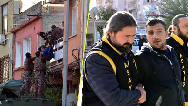 Ablası ile yeğenlerini rehin alan ve 72 yıl hapisle aranan hükümlü yakalandı