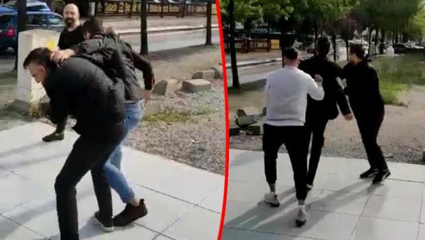 Kuaför işleten ortaklar tekme tokat kavga etti