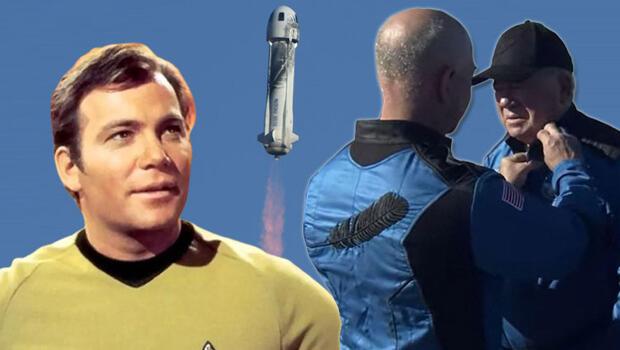 'Kaptan Kirk'ten yeni rekor! En yaşlı uzay yolcusu oldu
