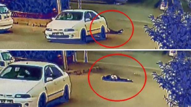 Daha önce boşanma aşamasındaki eşinin yanında gördüğü kişiye otomobiliyle çarpıp sürükledi