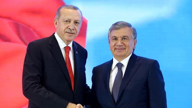 Son dakika haberi: Cumhurbaşkanı Erdoğan, Mirziyoyev ile görüştü