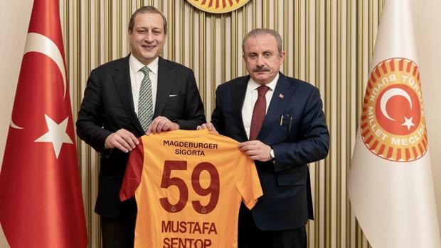 Galatasaray Başkanı Burak Elmas, TBMM Başkanı Şentop'u ziyaret etti