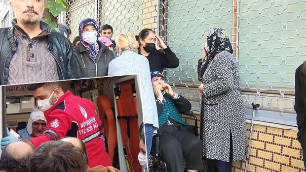 Bayrampaşa'da yanan daireden eşini kurtardı