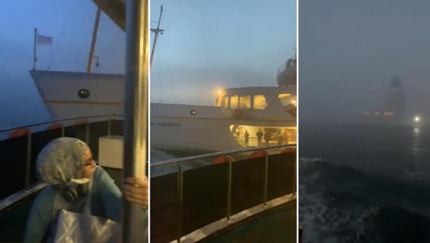 Sis ortasında Kız Kulesi yanında korku dolu anlar