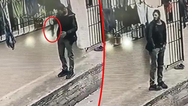 Evin önünde asılı kadın çamaşırlarını çaldı