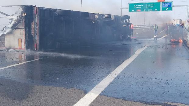 Ankara- Niğde yolunda yangın paniği