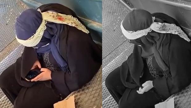 Beylükdüzü'nde sosyal medyada tartışılan dilenci görüntüsü