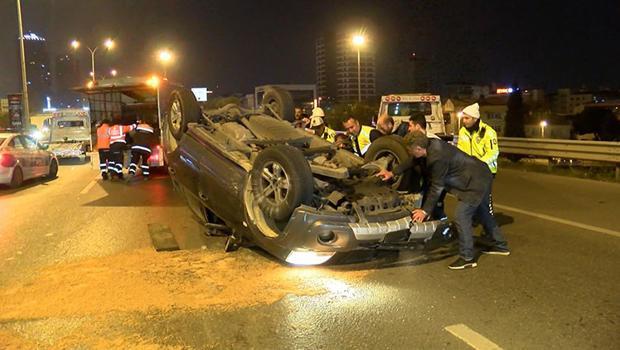 D-100'de cip kazası: 1 yaralı 