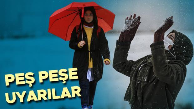 Son dakika... Meteoroloji'den hava durumu raporu! Dikkat: Yarından itibaren... Sağanak ve kar geliyor