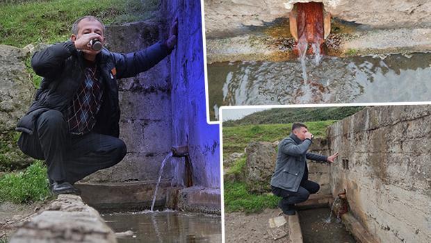 Bu köyün çeşmesinden doğal maden suyu akıyor! Bidon bidon doldurup evlerine götürüyorlar
