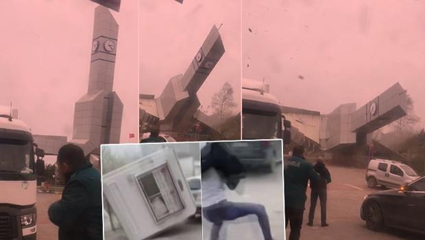 Son dakika: İstanbul'da fırtına paniği! Hayat felç oldu... Korku dolu anlar kamerada