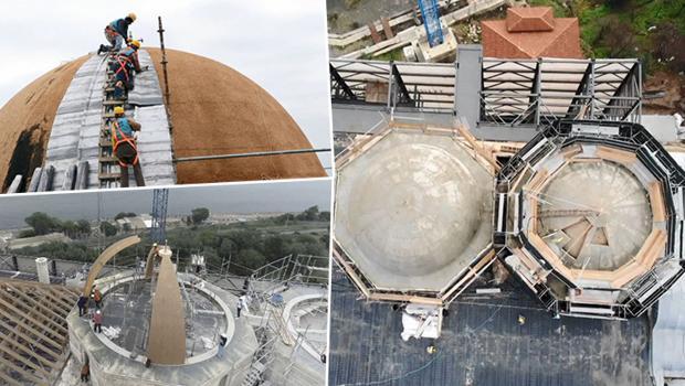 Fatih Köşkü'nde çökme riskine neden olan bin 500 tonluk beton yükü kaldırıldı