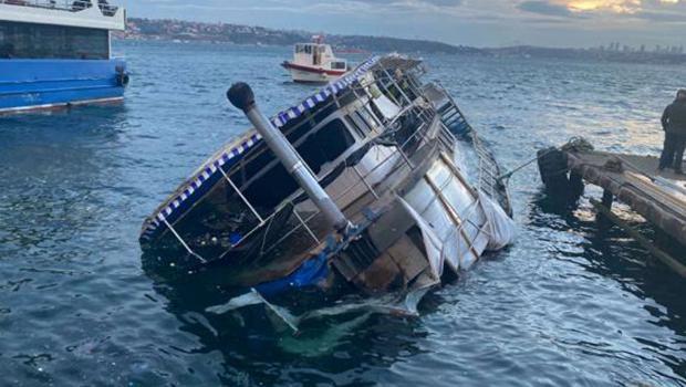 Beykoz'da lodos tekne batırdı