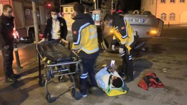 Virajı alamayarak takla attı, görüntülü konuşmaya devam etti