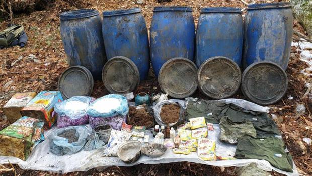 Amanoslar'da PKK'lı teröristlerin sığınağı tespit edildi