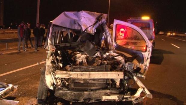 Ankara Çevre Yolun’da feci kaza! Otomobil kullanılamaz hale geldi