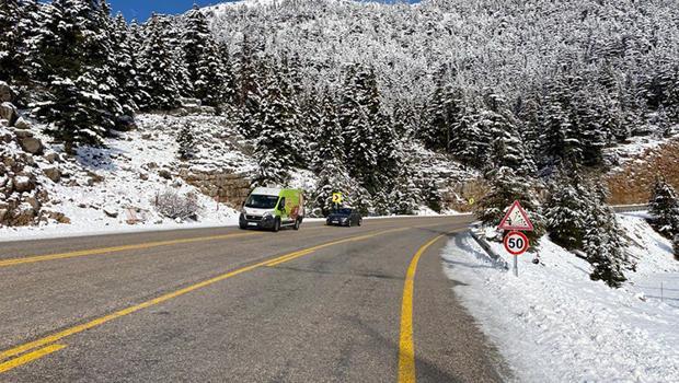 Antalya'da kar manzarası