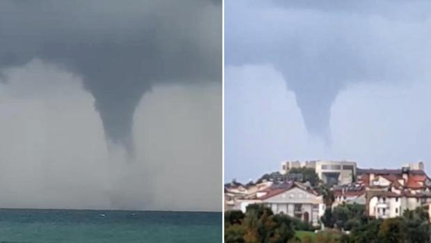 Antalya açıklarında dev hortum