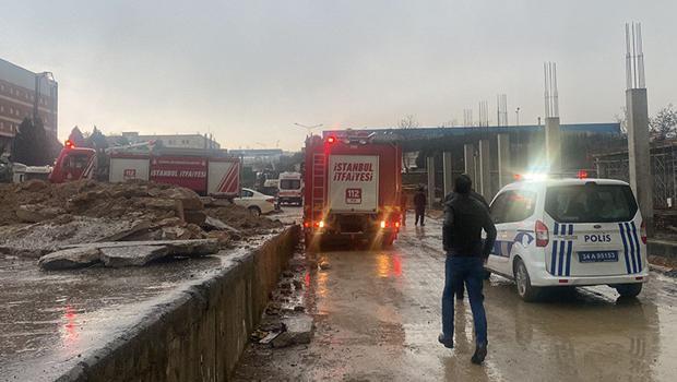 Son dakika... Tuzla'da hareketli dakikalar... İstinat duvarı çöktü
