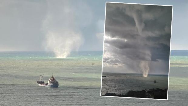 Zonguldak'ta denizde hortumlar oluştu! O anlar böyle görüntülendi