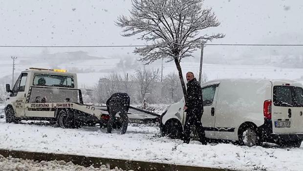 Samsun'da kar yağışı ve buzlanma