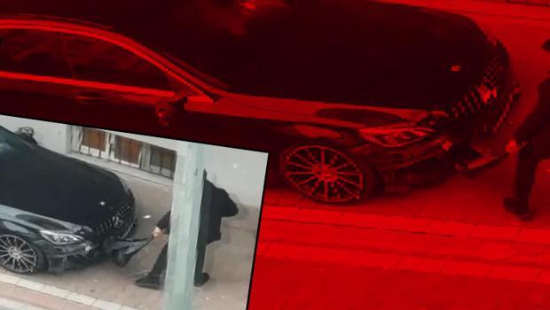 Öfkeli koca, karısının arabasına zarar verdi, ciple çarptı