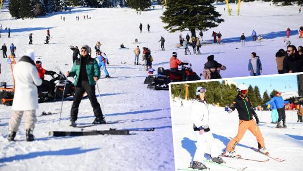 Uludağ pistlerinde yılbaşı yoğunluğu