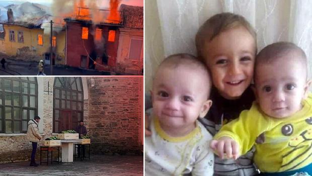 3 kardeş yangın faciasında hayatını kaybetmişti! Aynı mezara defnedildiler