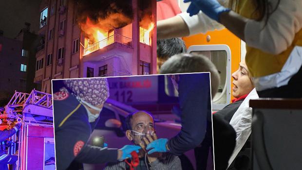 Yangını haber alıp geldi! Gözyaşları içinde kaldı