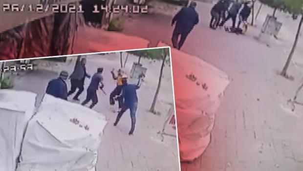 Eşine şiddet uygulayan kocaya linç girişimi görüntüleri ortaya çıktı