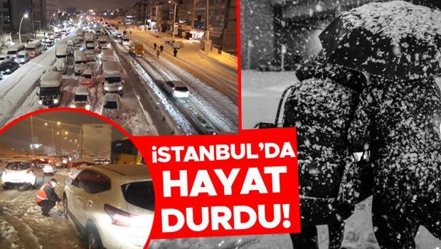 Son dakika... İstanbul kara teslim! Yollar kapandı, araçlar mahsur kaldı... Özel araçların trafiğe çıkması yasaklandı