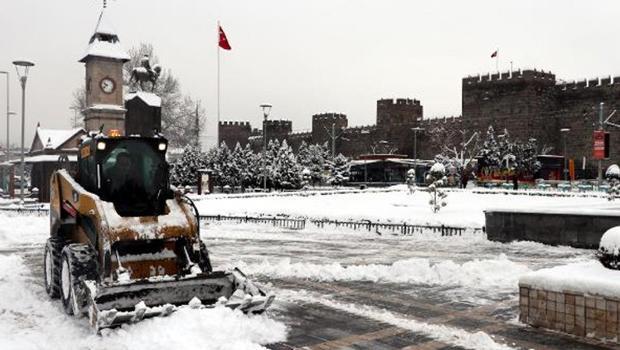 Kayseri'de yoğun kar! 20 santime ulaştı
