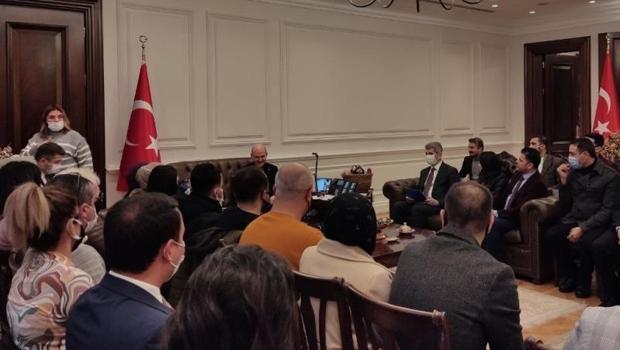 İçişleri Bakanı Soylu, Gönül Radyosu çalışanlarını kabul etti