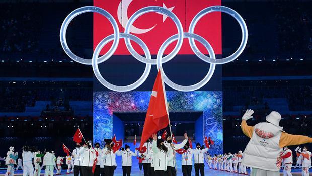 2022 Pekin Kış Olimpiyat Oyunları'nda görkemli açılış! Milli sporcular...