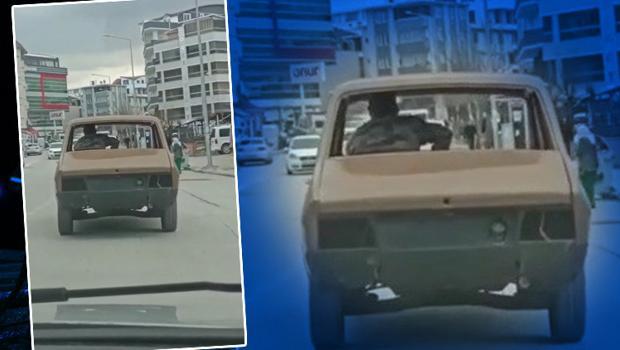 Bursa'da trafikte şaşırtan anlar