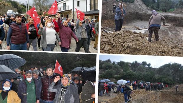 Komşu mahallelere su sağlayacak sondaj kuyusunu toprakla doldurdular