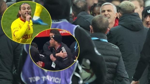 Son Dakika: Beşiktaş-Göztepe maçında ortalık karıştı! Halil Akbunar 'Sus' işareti yaptı ve...